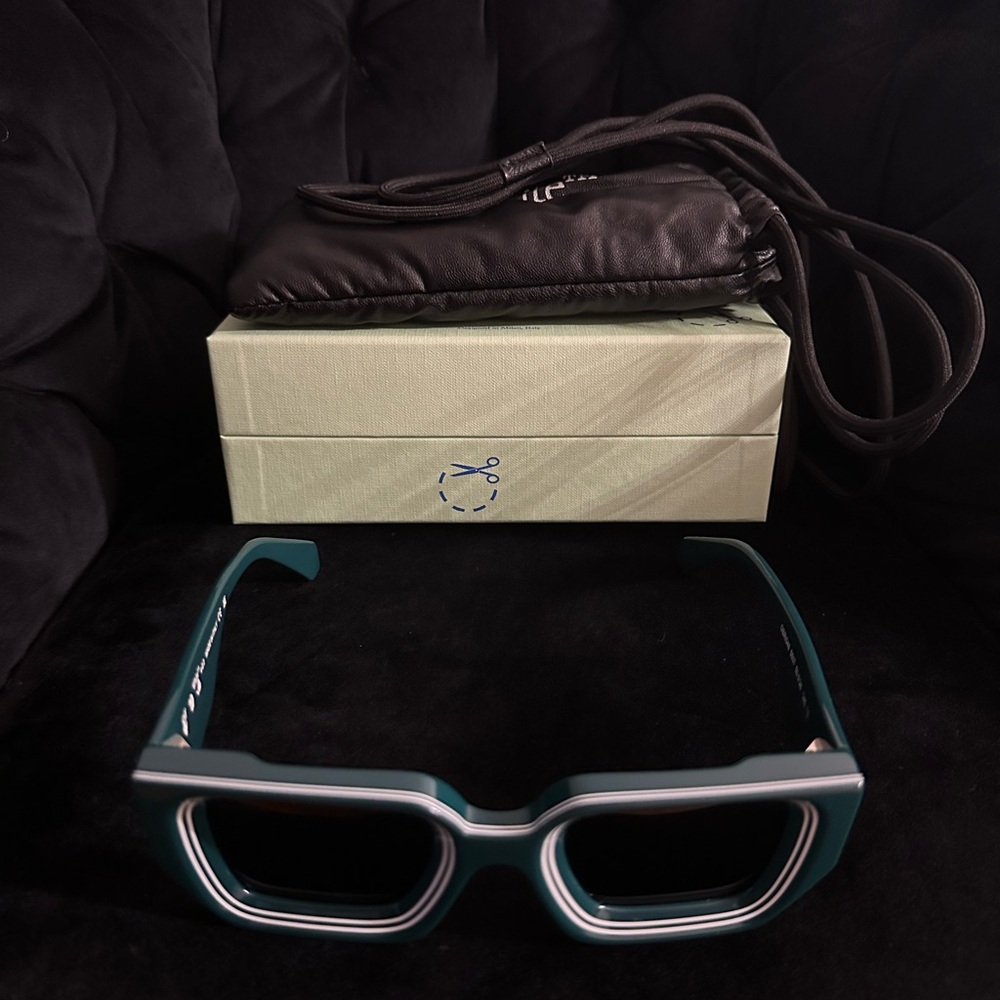Off White Square Frame Sunglasses Hunter Green Brand New !